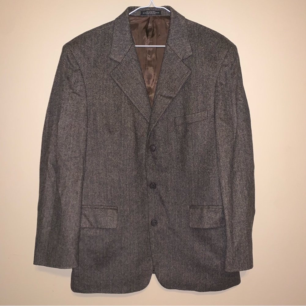 Camel Hair Wool Blazer Jacket Coat Brown John Clarendon